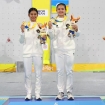 Aksi heroik Duo Putri Speed Relay Indonesia saat memastikan medali emas dan rekor baru di Asian Beach Games Sanya 2026. (Foto: RSS)