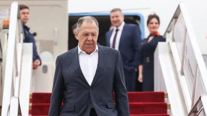 
 Menteri Luar Negeri Rusia, Sergey Lavrov, saat memberikan keterangan pers mengenai kebijakan luar negeri Amerika Serikat di kawasan Timur Tengah dan Amerika Latin. (Foto: RSS)