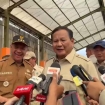 Menteri Pertahanan Prabowo Subianto saat memberikan tantangan target Zero Waste 2028 di TPST BLE Banyumas, Jawa Tengah. (Foto: RSS)