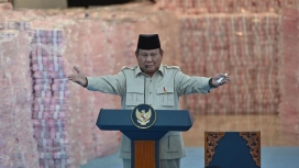 Prabowo Subianto memberikan pernyataan terkait posisi keamanan Indonesia di kancah internasional. (Foto: RSS)