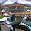 Presiden Prabowo Subianto memberikan pengarahan kepada 1.500 Komandan Satuan TNI di Universitas Pertahanan, Bogor. (Foto: RSS)