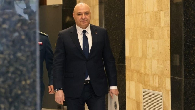 
 Presiden Lebanon Joseph Aoun saat memberikan keterangan pers mengenai situasi keamanan negara dan negosiasi dengan Israel. (Foto: RSS)