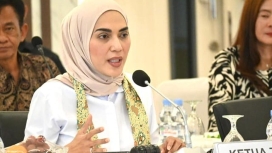 Wakil Ketua DPR RI Sari Yuliati memberikan pernyataan terkait urgensi pengusutan kasus kekerasan anak di salah satu daycare di Yogyakarta. (Foto: RSS)