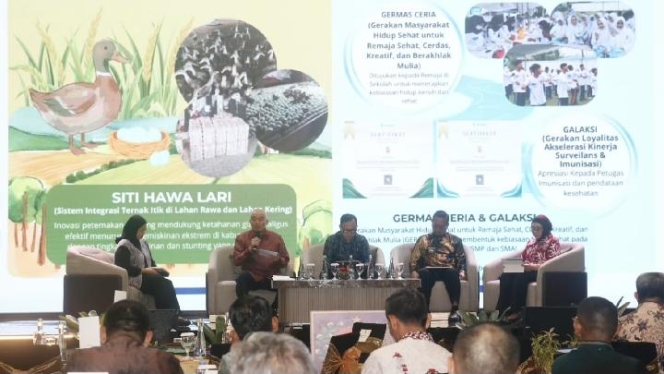 
 Wakil Menteri Dalam Negeri saat memberikan arahan dalam Forum Orkestrasi Pembangunan Negeri di Kalimantan terkait tantangan kepemimpinan daerah. (Foto: RSS)