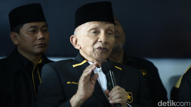 
 Potret Pendiri Partai Ummat, Amien Rais, yang pernyataannya kini menuai polemik di internal partai sendiri. (Foto: RSS)