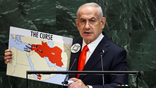 
 Perdana Menteri Israel Benjamin Netanyahu memberikan keterangan pers mengenai perkembangan situasi militer di Jalur Gaza. (Foto: RSS)