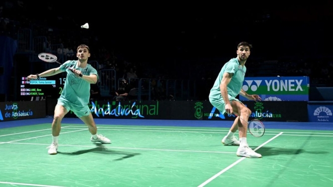 
 Tim Thomas Cup Prancis merayakan keberhasilan melaju ke semifinal setelah memenangkan partai tunggal ketiga secara beruntun. (Foto: RSS)