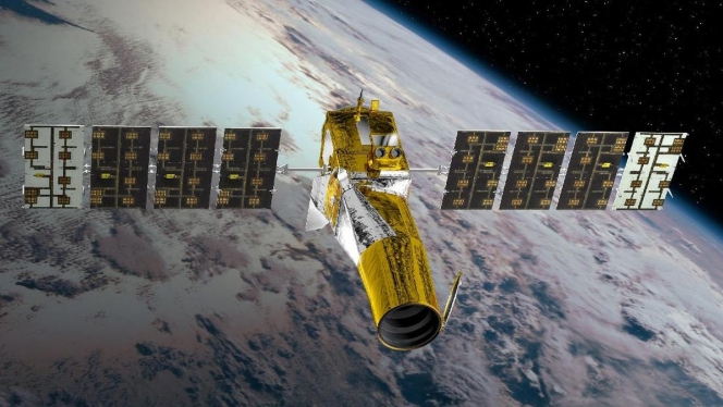 
 Ilustrasi pengembangan satelit NEO-1 dan NEI oleh BRIN untuk memperkuat sistem mitigasi bencana nasional melalui observasi luar angkasa. (Foto: RSS)
