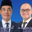 Fauzi Amro dan Anggawira saat terpilih memimpin kepengurusan Himpunan Alumni (HA) IPB. (Foto: RSS)