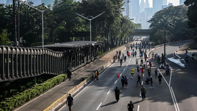
 Suasana Car Free Day (CFD) di kawasan Sudirman-Thamrin Jakarta yang jadwalnya akan dimajukan oleh Gubernur Pramono Anung mulai bulan depan. (Foto: RSS)