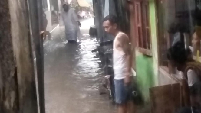
 Penampakan struktur TPT Sungai Ciluar di Bogor yang jebol dan menyebabkan luapan banjir ke pemukiman warga. (Foto: RSS)