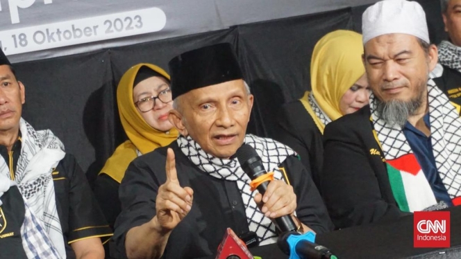 
 Ketua Majelis Syuro Partai Ummat, Amien Rais, dalam sebuah kesempatan terkait pernyataan politiknya. (Foto: RSS)