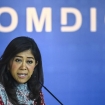 Menteri Komunikasi dan Digital Meutya Hafid saat memberikan keterangan terkait perluasan kebijakan perlindungan anak di ruang digital melalui pembatasan fitur komunikasi gim daring. (Foto: RSS)