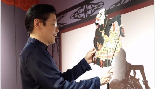 
 PM Singapura Lawrence Wong saat memberikan pidato terkait perlindungan pekerja di tengah perkembangan pesat teknologi AI pada peringatan May Day. (Foto: RSS)