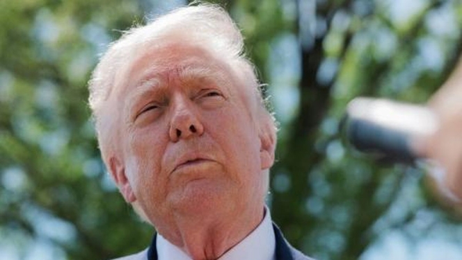 
 Presiden Donald Trump saat memberikan pernyataan mengenai situasi keamanan di Selat Hormuz terkait konflik dengan Iran. (Foto: RSS)