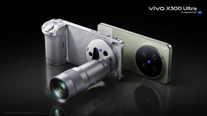 
 Modul kamera Vivo X300 Ultra yang mengusung teknologi ZEISS Triple Prime Lenses dan sensor 200MP. (Foto: RSS)